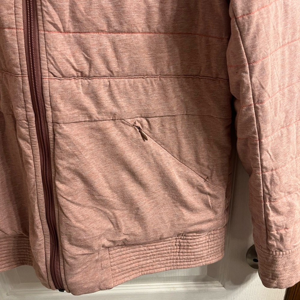 Lululemon The Bomb Bomber Jacket Reversible Bark Berry Size 10 Primaloft EUC - Picture 13 of 15